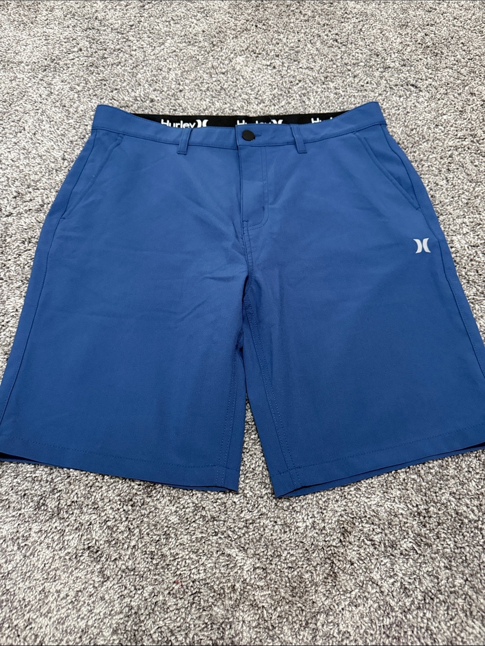 Hurley Men’s Royal Blue Flat Front Performance Shorts
